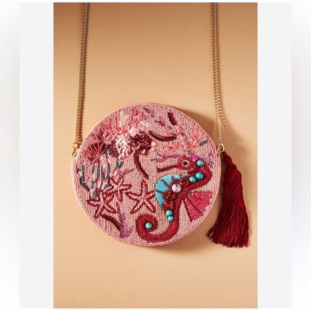 Under the Sea Beaded Pouch By Anthropologie
